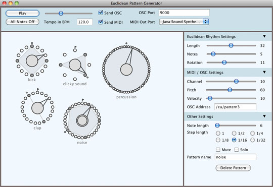 Euclidean Pattern Generator v1.1 Euclidean Pattern Generator v1.1
