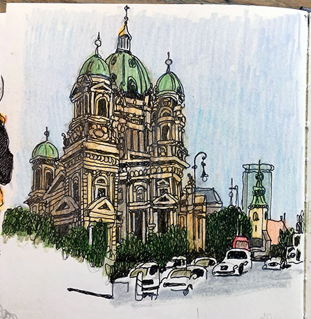 sketch berliner dom 4