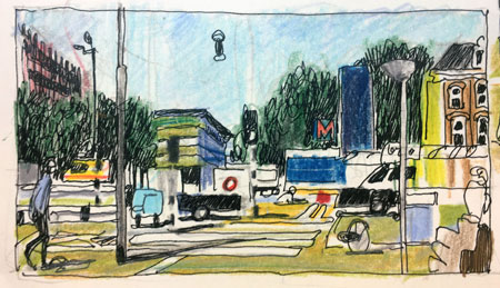 sketch weesperplein 2