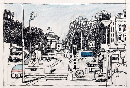 sketch weesperplein 4