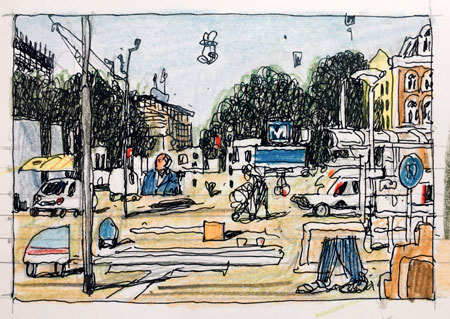 sketch weesperplein 7