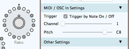 EPG MIDI in settings