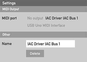 The Output settings editor